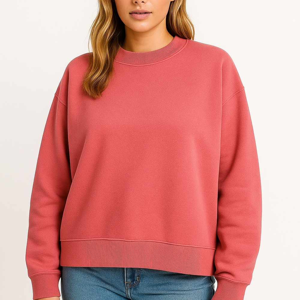 New Target‎ Coral Orange Pink Sweatshirt Cozy Boxy Pullover XL